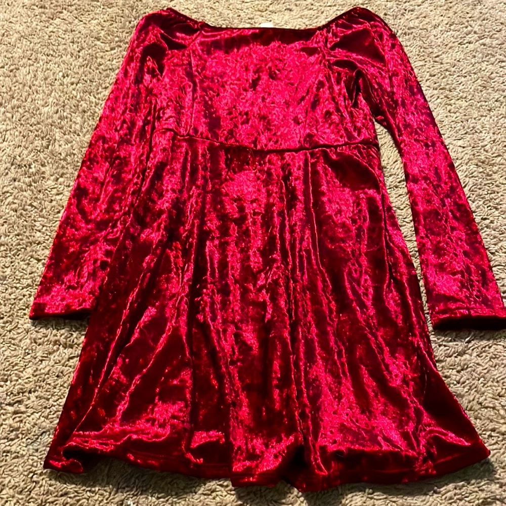 Forever 21 red velvet dress